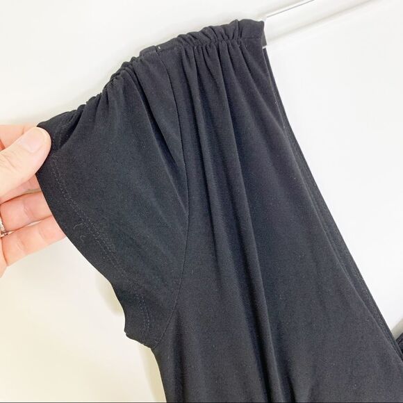 Laura Canada Cap-Sleeve Black V-Neck Top Mauve Full Skirt w/Appliqué Prom Dress - Picture 4 of 16